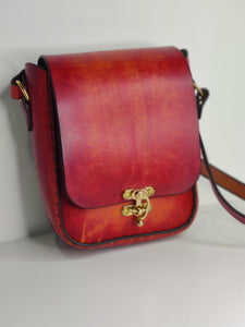 Handmade Latigo Crossbody / Shoulder Bag - Hand-dyed, hand-stitched