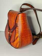 Large Handmade Latigo Leather Backpack - Hand-dyed and hand-stitched - Solid Brass hardware