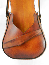 Handmade Leather Shoulder Bag - Hand-dyed Latigo, hand-stitched - Solid Brass hardware