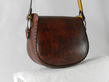 Handmade Latigo Leather Shoulder Bag - Hand-dyed and hand-stitched - Stainless Steel hardware