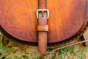 Made to Order - Custom Order - Large Handmade Latigo Leather Backpack - Hand-dyed and hand-stitched - Solid Brass hardware