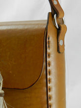 Handmade Latigo Leather Bag - Hand-dyed, hand-stitched - Stainless Steel hardware with deer antler button and horsehair tassel